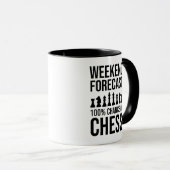 Mug Prévisions de week-end - 100% de chances d'échecs (Devant droit)