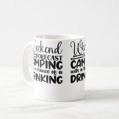 Mug Prévisions de week-end Camping avec une chance de (Devant gauche)