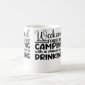 Mug Prévisions de week-end Camping avec une chance de (Centre)