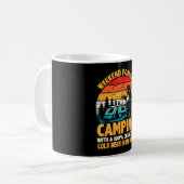 Mug Prévisions de week-end de camping 100% de chance d (Devant gauche)