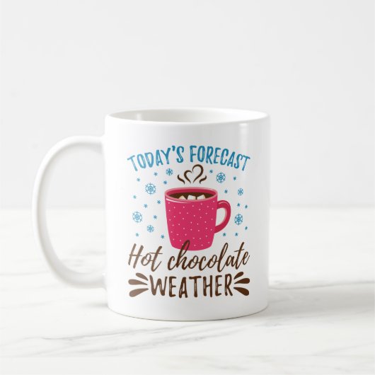 Mug Prévisions du jour Chocolat chaud Météo (Gauche)