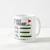 Mug Prévisions météo dicton drôle de golf (Devant droit)