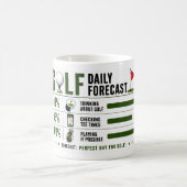 Mug Prévisions météo dicton drôle de golf (Centre)