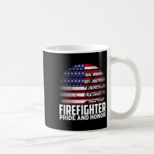 Mug Pride And Honor Fireman Gift Proud Firefighter Quo (Droite)