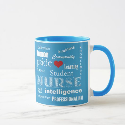 Mug Pride-Attributs de l'infirmière/Aqua Blue (Droite)