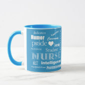 Mug Pride-Attributs de l'infirmière/Aqua Blue (Gauche)