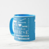Mug Pride-Attributs de l'infirmière/Aqua Blue (Devant gauche)