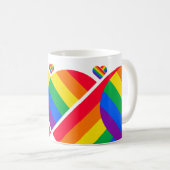 Mug Pride Coeur arc-en-ciel (Devant droit)