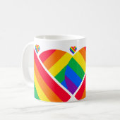 Mug Pride Coeur arc-en-ciel (Devant gauche)
