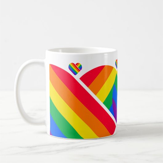 Mug Pride Coeur arc-en-ciel (Gauche)
