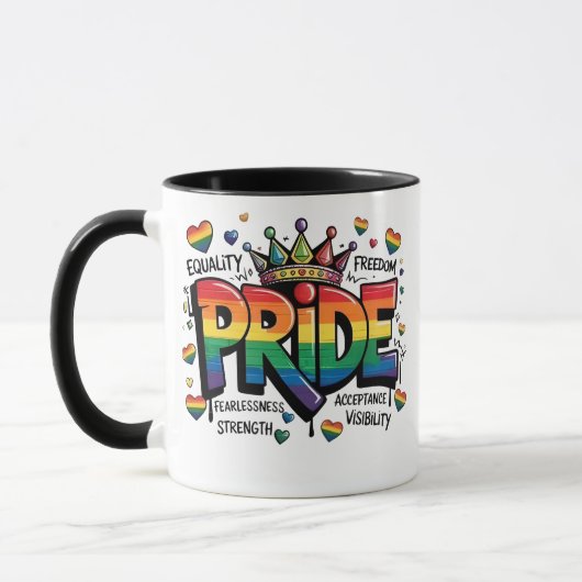 Mug Pride LGBTQ Acceptance LGBT 4th of July Flag USA (Gauche)