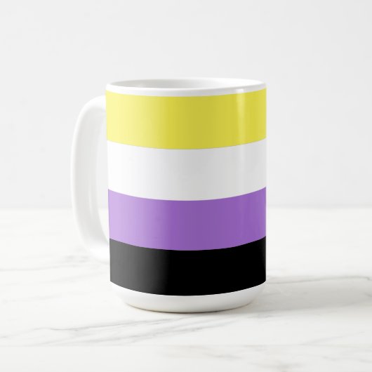 Mug Pride non binaire (Devant gauche)