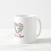 Mug Pride Papillon Cœur L'Amour Est L'Amour Conception (Devant droit)