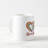 Mug Pride Papillon Cœur L'Amour Est L'Amour Conception (Devant gauche)
