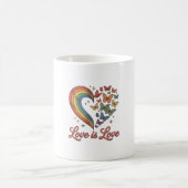 Mug Pride Papillon Cœur L'Amour Est L'Amour Conception (Centre)