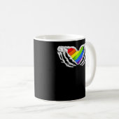 Mug Pride - Pride Skeleton mains avec coeur 2 Classic (Devant droit)