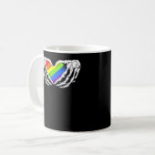 Mug Pride - Pride Skeleton mains avec coeur 2 Classic (Devant gauche)