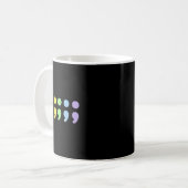 Mug Pride Santé Mentale Semicolon Lgbtqia+ Lgbt Pastel (Devant gauche)