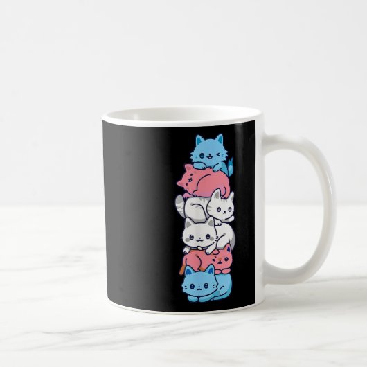 Mug Pride transgenre Chat Lgbt Transflag Chats mignons (Droite)
