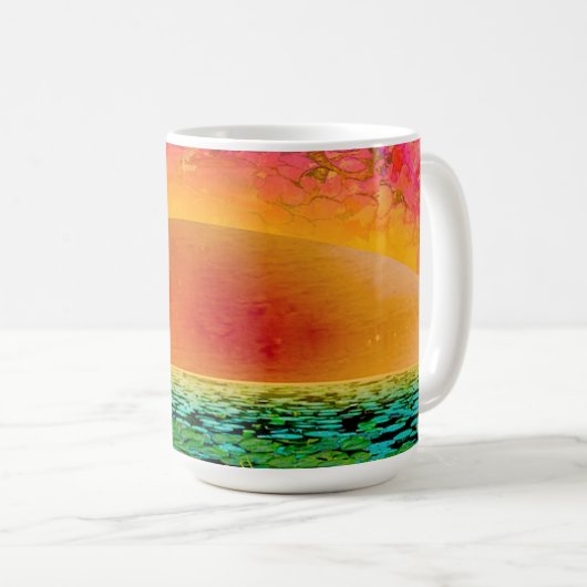 MUG PRIER DES MANTIS AU COUCHER DU SOLEIL (Devant droit)