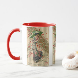 Mug Prière à Saint-Valentin, Vintage dame victorienne
