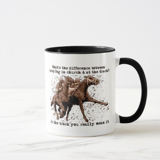 Mug Prière aux courses de cheval (Droite)
