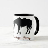 Mug Prière aux vrais cowboys (Devant droit)