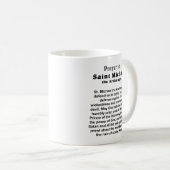 Mug Prière catholique pour la protection et le courage (Devant droit)