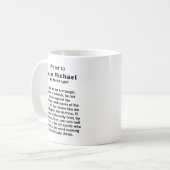 Mug Prière catholique pour la protection et le courage (Devant gauche)