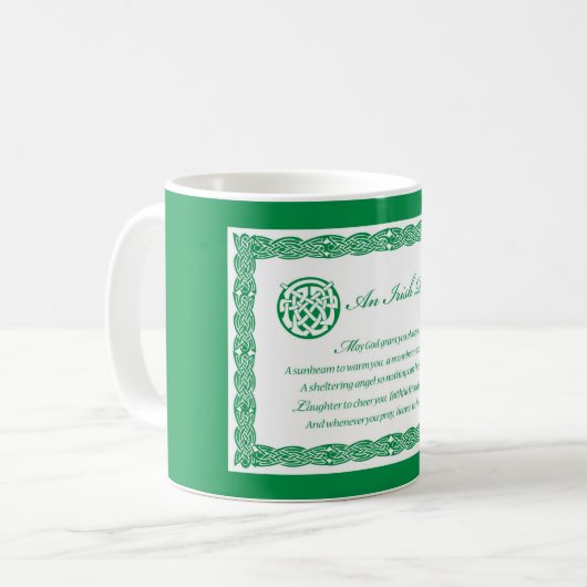 Mug Prière celtique Saint Patrick's Day (Devant gauche)