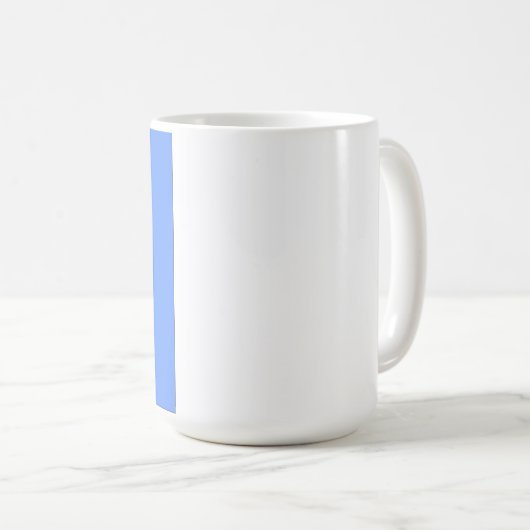 Mug Prière de fille (arrière - plan bleu) (Devant droit)