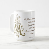 Mug Prière de la Croix Marie de la bénédiction catholi (Devant gauche)