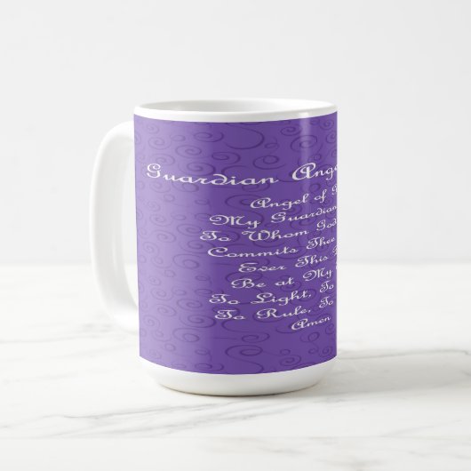 Mug Prière de l'ange gardien Violet (Devant gauche)