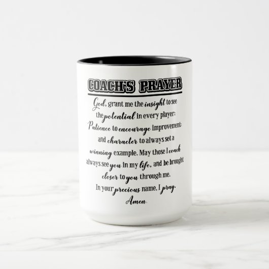 Mug Prière de l'entraîneur (Centre)