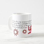 Mug Prière de lièvres Krishna, et de Bahai (Devant gauche)