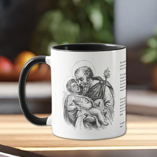Mug Prière de protection religieuse St. Joseph Vintage