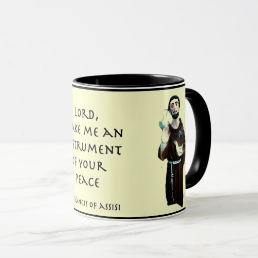 Mug Prière de Saint François (Devant droit)
