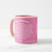 Mug PRIÈRE DE SALUT Ruban rose (Devant gauche)