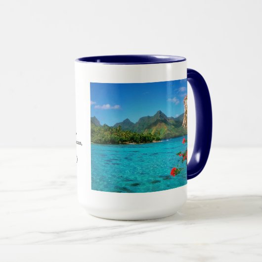 Mug Prière de sérénité & Bora Bora (Devant droit)