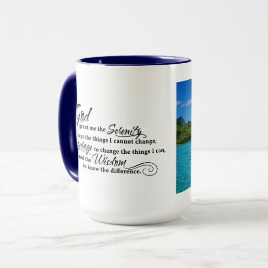 Mug Prière de sérénité & Bora Bora (Devant gauche)