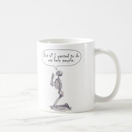 Mug Prière de squelette d'étudiant de Med (Droite)