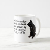 Mug Prière drôle de sérénité avec des chats (Devant droit)