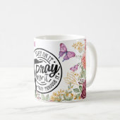 Mug Prière florale dessus, par-dessus, à travers (Devant droit)