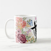 Mug Prière florale dessus, par-dessus, à travers (Gauche)