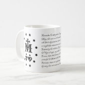 Mug Prière Mémorial Vierge Marie Médaille miraculeuse (Devant gauche)