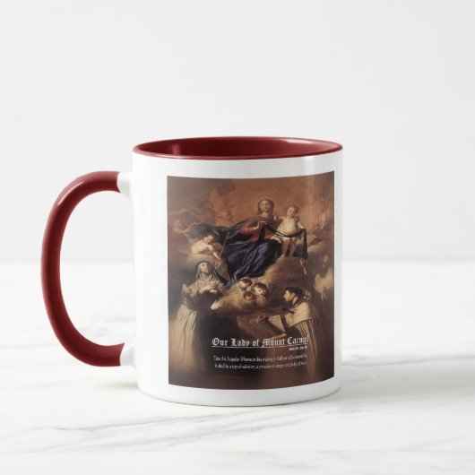 Mug Prière Notre-Dame du Mont Carmel (Gauche)