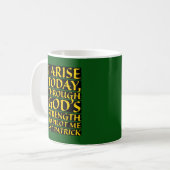 Mug Prière religieuse St Patrick Vert et or (Devant gauche)