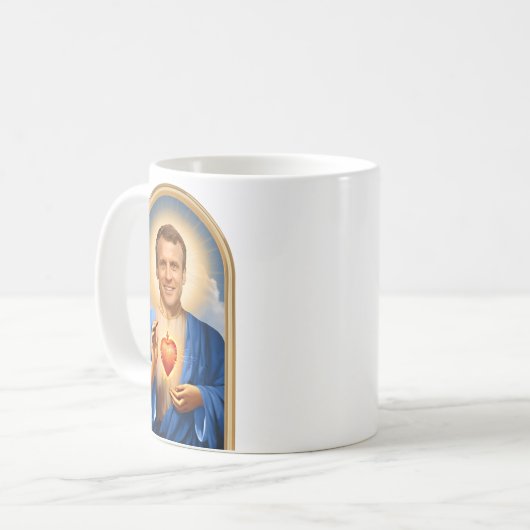 Mug Prière Saint Emmanuel Macron (Devant gauche)