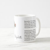 Mug Prière sainte religieuse de Memorare de chapelet (Devant droit)