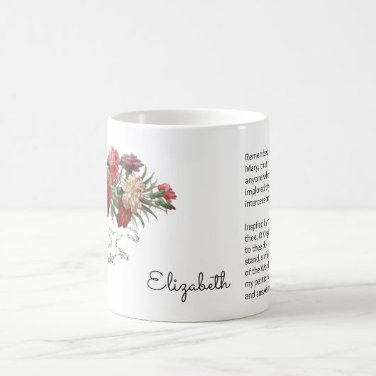 Mug Prière sainte religieuse de Memorare de chapelet (Centre)